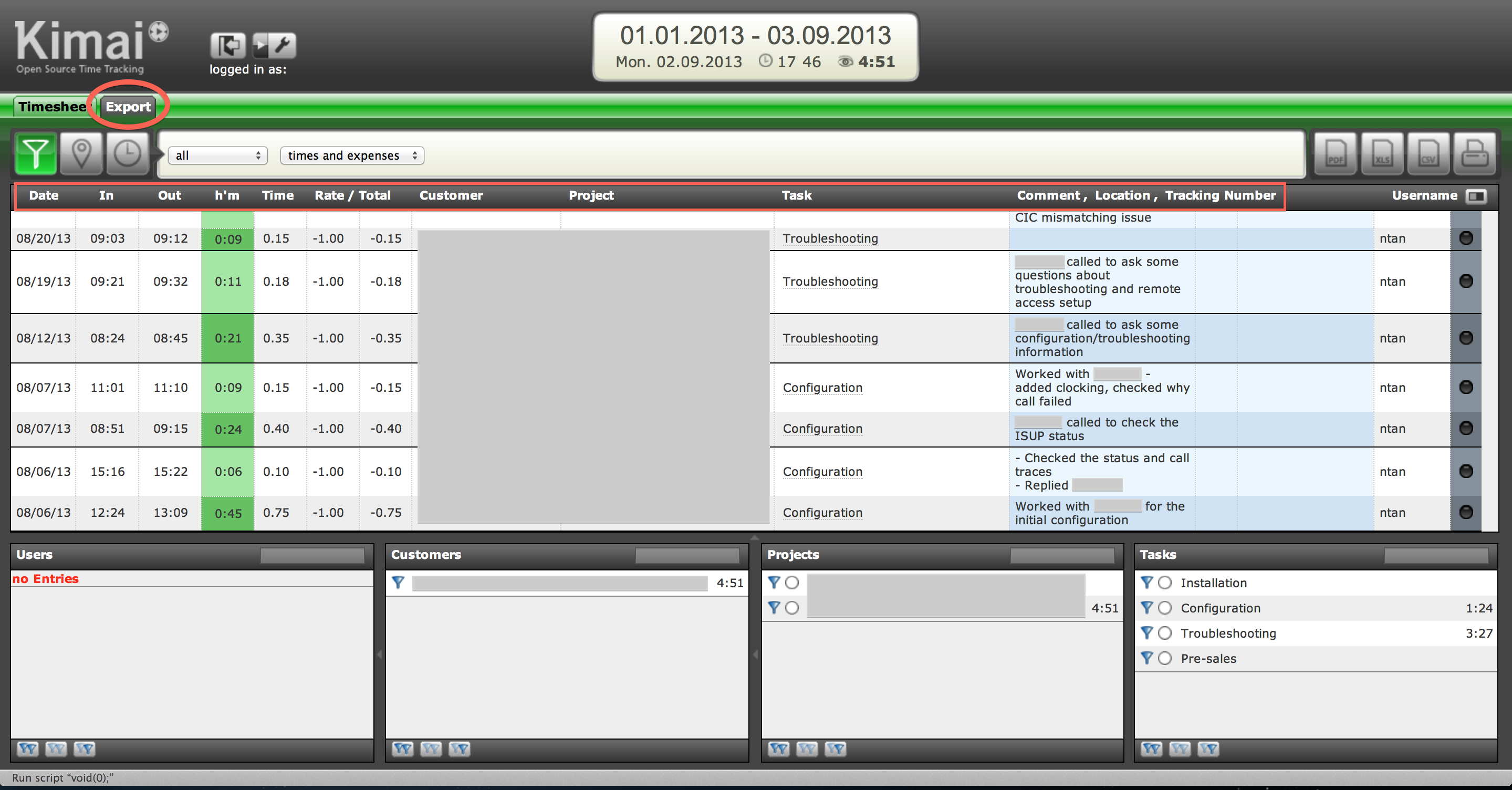 File:Kimai export tab.png